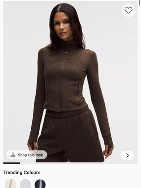 Lululemon define cropped brown jacket